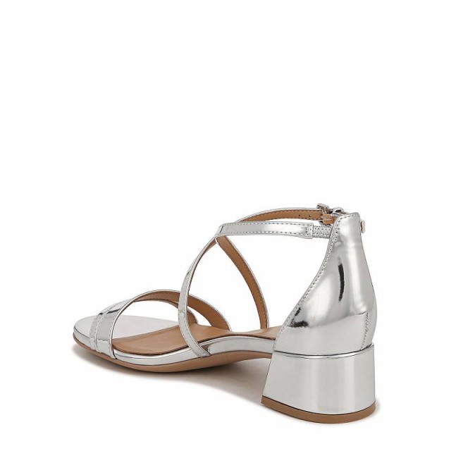 Naturalizer ナチュラライザー レディース 女性用 シューズ 靴 ヒール June Strappy Low Block Heel Dress Sandal Silver【送料無料】