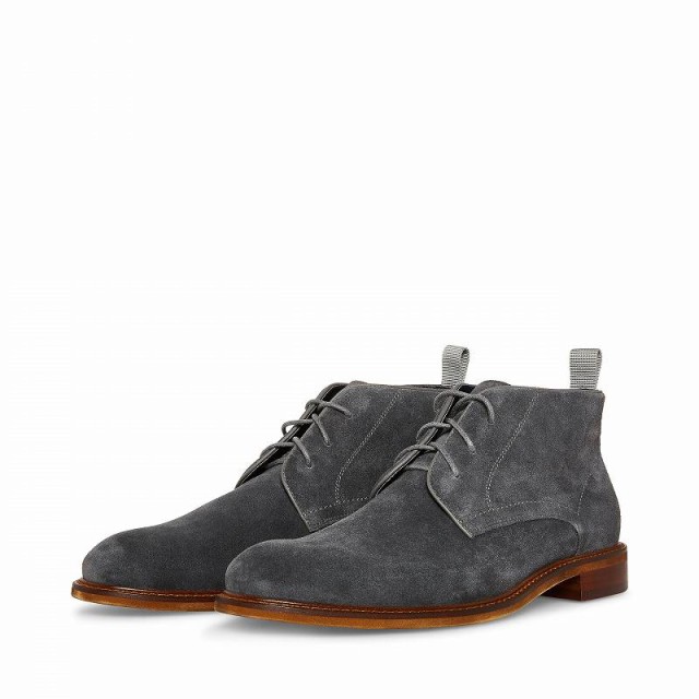 Steve Madden スティーブマデン メンズ 男性用 シューズ 靴 ブーツ チャッカブーツ Yvor Grey Suede【送料無料】