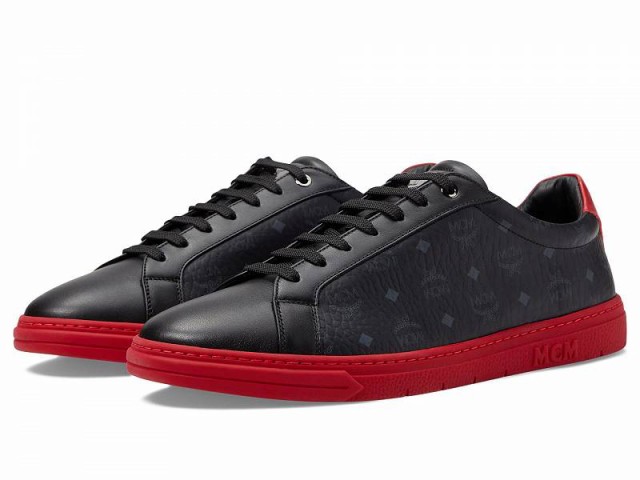 MCM エムシーエム メンズ 男性用 シューズ 靴 スニーカー 運動靴 Derby Visetos Low Top Sneakers Lychee【送料無料】