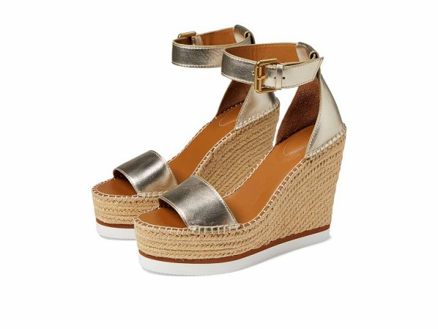 See by Chloe シー by クロエ レディース 女性用 シューズ 靴 ヒール Glyn Espadrille Wedge Light Gold 1【送料無料】