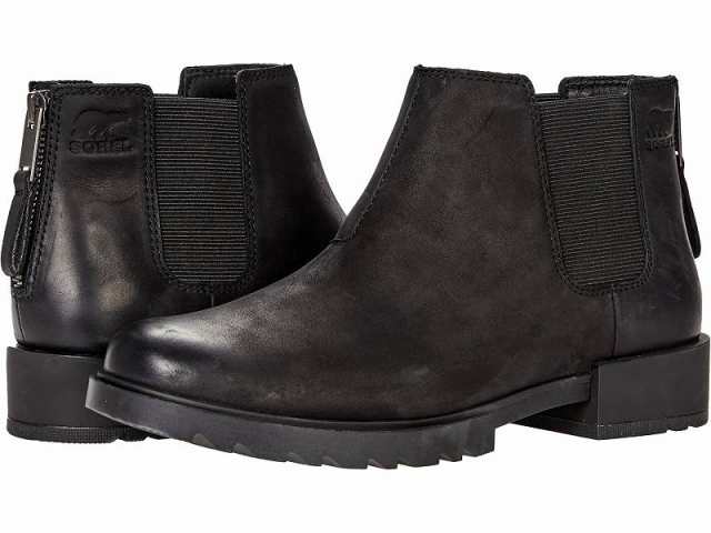 SOREL ソレル レディース 女性用 シューズ 靴 ブーツ チェルシーブーツ アンクル Emelie(TM) II Chelsea Heel Zip  Black/Sea【送料無料】｜au PAY マーケット