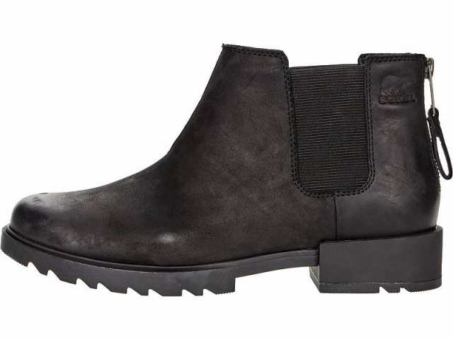 SOREL ソレル レディース 女性用 シューズ 靴 ブーツ チェルシーブーツ アンクル Emelie(TM) II Chelsea Heel Zip  Black/Sea【送料無料】｜au PAY マーケット