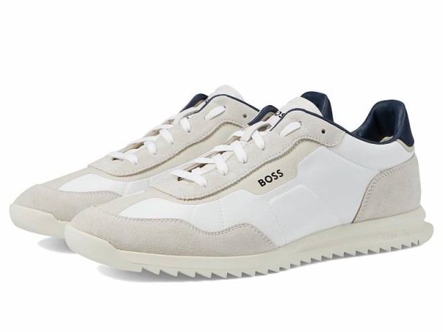 BOSS ボス メンズ 男性用 シューズ 靴 スニーカー 運動靴 Zayn Low Profile Sneaker Open White【送料無料】