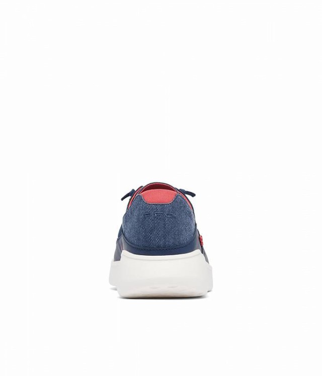 Columbia コロンビア メンズ 男性用 シューズ 靴 ボートシューズ Boatside Relaxed PFG Collegiate Navy/Sunset Red【送料無料】