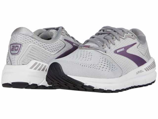 Brooks ブルックス レディース 女性用 シューズ 靴 スニーカー 運動靴 Ariel 20  Oyster/Alloy/Grape【送料無料】｜au PAY マーケット