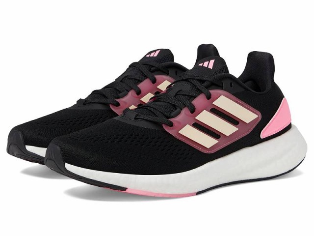 adidas Running アディダス レディース 女性用 シューズ 靴 スニーカー 運動靴 Pureboost 22 Black/Bliss Orange/Pink【送料無料】