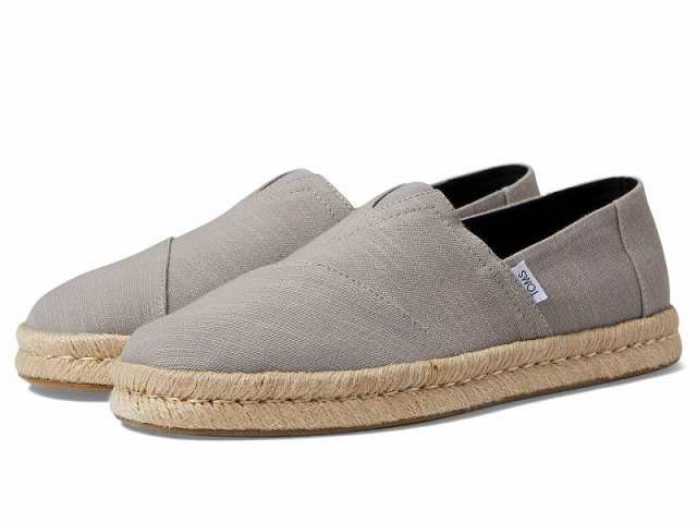 TOMS トムス メンズ 男性用 シューズ 靴 ローファー Alpargata On Rope Espadrille Drizzle Grey Recycled Cotton Slub【送料無料】