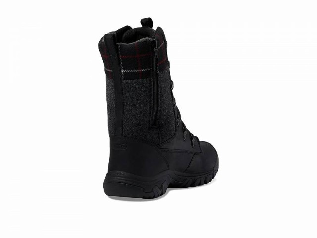 Keen キーン レディース 女性用 シューズ 靴 ブーツ スノーブーツ Greta Tall Boot Waterproof Black/Black Plaid 1【送料無料】