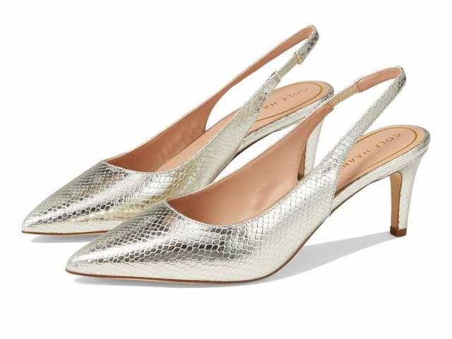 Cole Haan コールハーン レディース 女性用 シューズ 靴 ヒール Vandam Sling Back Pump 65 mm Gold Circle Print Leather【送料無料】