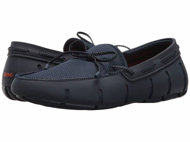 SWIMS スイムズ メンズ 男性用 シューズ 靴 ローファー Braided Lace Loafer Navy【送料無料】