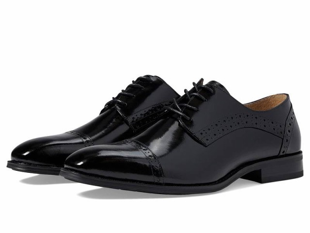 Stacy Adams ステーシーアダムス メンズ 男性用 シューズ 靴 オックスフォード 紳士靴 通勤靴 Garrett Cap Toe Oxford Black【送料無料】