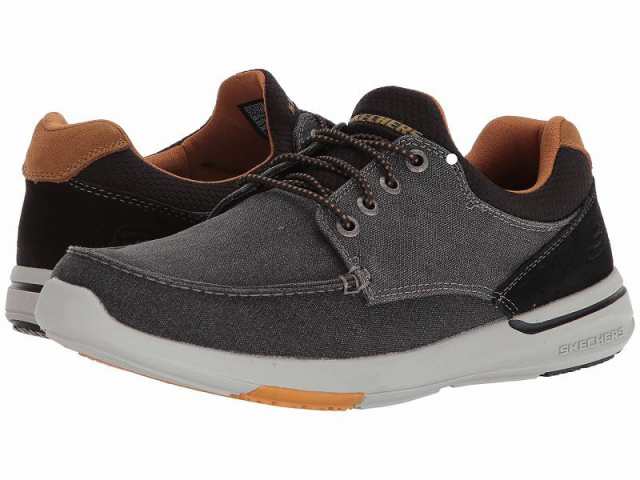 SKECHERS スケッチャーズ メンズ 男性用 シューズ 靴 ボートシューズ Relaxed Fit: Elent Mosen Black【送料無料】