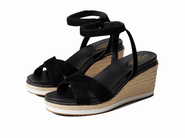 Cole Haan コールハーン レディース 女性用 シューズ 靴 ヒール Cloudfeel Espadrille Wedge Sandal 75 mm Black【送料無料】