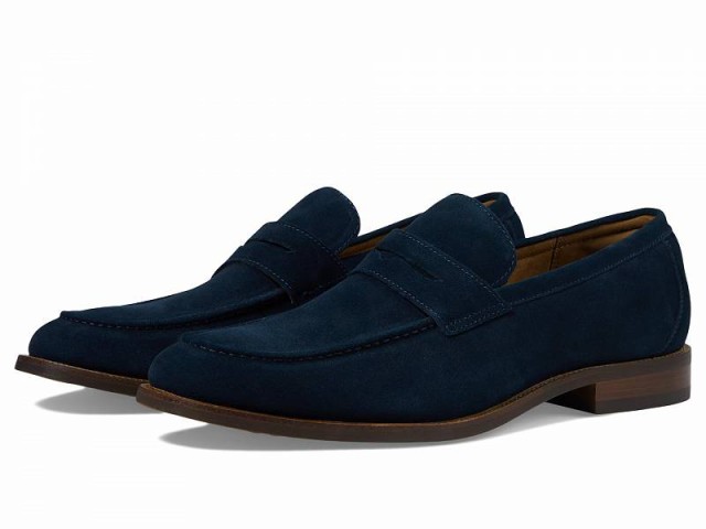 Florsheim フローシャイム メンズ 男性用 シューズ 靴 オックスフォード 紳士靴 通勤靴 Rucci Moc Toe Penny Loafer Navy【送料無料】