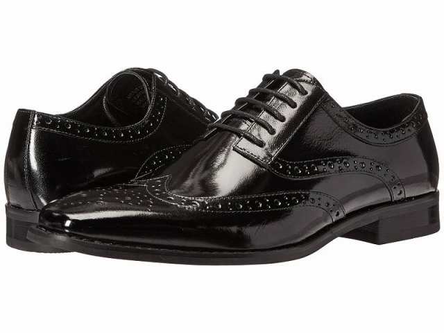 Stacy Adams ステーシーアダムス メンズ 男性用 シューズ 靴 オックスフォード 紳士靴 通勤靴 Tinsley Wingtip Oxford Black【送料無料】