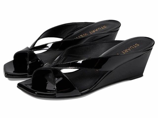 Stuart Weitzman スチュアートワイツマン レディース 女性用 シューズ 靴 ヒール Miami 50 Wedge Slide Black【送料無料】