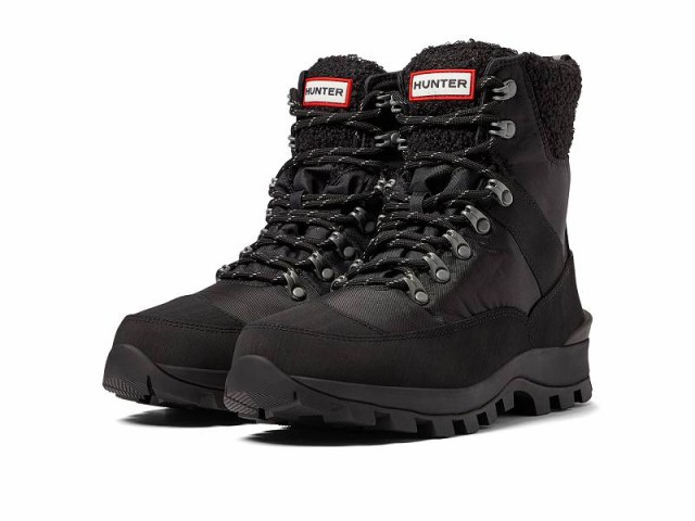 HUNTER ハンター レディース 女性用 シューズ 靴 ブーツ スノーブーツ Recycled Polyester Commando Boot Black【送料無料】