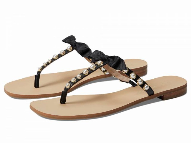 Jack Rogers ジャックロジャース レディース 女性用 シューズ 靴 サンダル Sandpiper Bow/Pearl Sandal Black【送料無料】