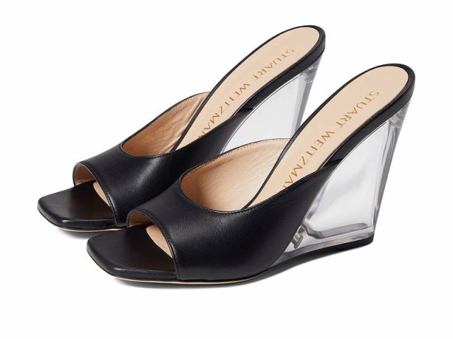 Stuart Weitzman スチュアートワイツマン レディース 女性用 シューズ 靴 ヒール Tia 100 Lucite Wedge Black【送料無料】