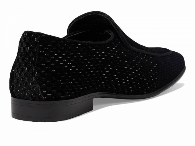 Stacy Adams ステーシーアダムス メンズ 男性用 シューズ 靴 ローファー Shapshaw Velour Slip-On Loafer Black【送料無料】