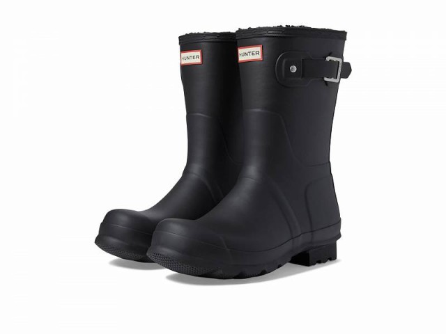 HUNTER ハンター メンズ 男性用 シューズ 靴 ブーツ レインブーツ Original Short Insulated Boot Black【送料無料】