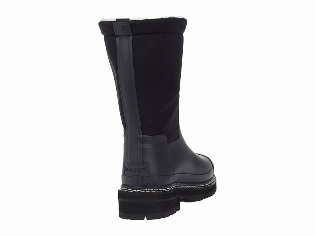 HUNTER ハンター レディース 女性用 シューズ 靴 ブーツ スノーブーツ Refined Stitch Sherpa Boot Black【送料無料】