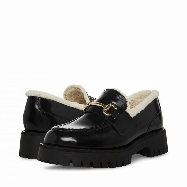 Steve Madden スティーブマデン レディース 女性用 シューズ 靴 ローファー ボートシューズ Lando-F Loafer Black【送料無料】