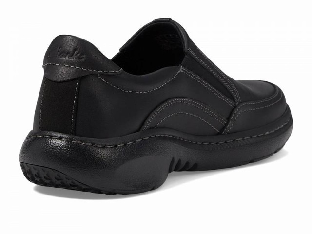 Clarks クラークス メンズ 男性用 シューズ 靴 ローファー Clarkspro Step Black Leather【送料無料】