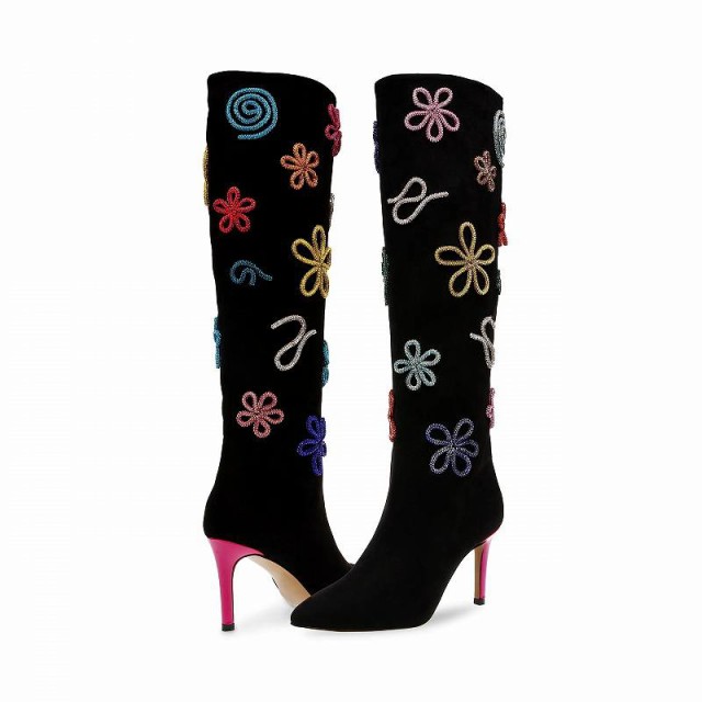 Blue by Betsey Johnson ベッティージョンソン レディース 女性用 シューズ 靴 ブーツ ロングブーツ Gallant Black Multi【送料無料】