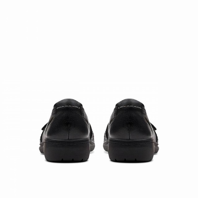 Clarks クラークス レディース 女性用 シューズ 靴 フラット Carleigh Eliza Black Leather【送料無料】