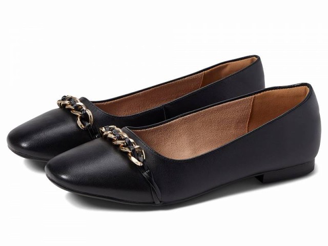 Rockport ロックポート レディース 女性用 シューズ 靴 フラット Zoie Chain Ballet Black Leather【送料無料】