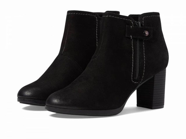 Clarks クラークス レディース 女性用 シューズ 靴 ブーツ アンクル ショートブーツ Bayla Glow Black Nubuck【送料無料】