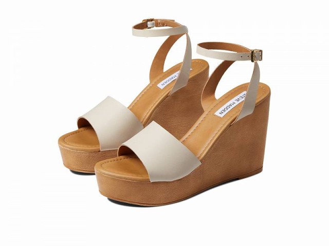 Steve Madden スティーブマデン レディース 女性用 シューズ 靴 ヒール Welsh Wedge Sandal Bone Leather【送料無料】