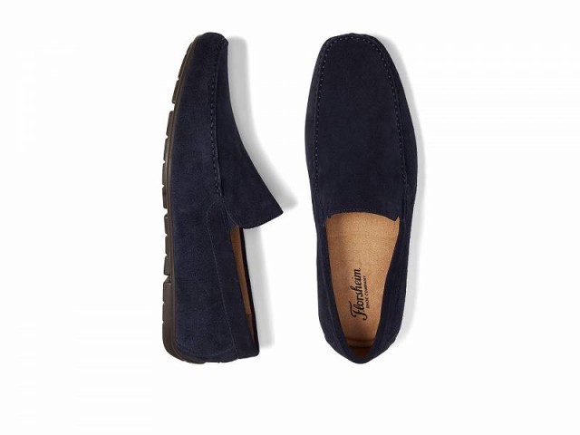 Florsheim フローシャイム メンズ 男性用 シューズ 靴 ローファー Talladega Moc Toe Venetian Driver Navy Suede【送料無料】