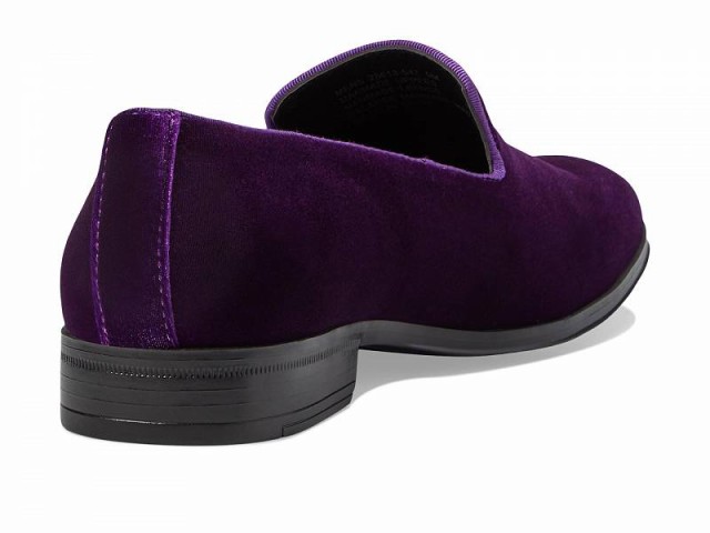 Stacy Adams ステーシーアダムス メンズ 男性用 シューズ 靴 オックスフォード 紳士靴 通勤靴 Savian Velour Slip-On Purple【送料無料】