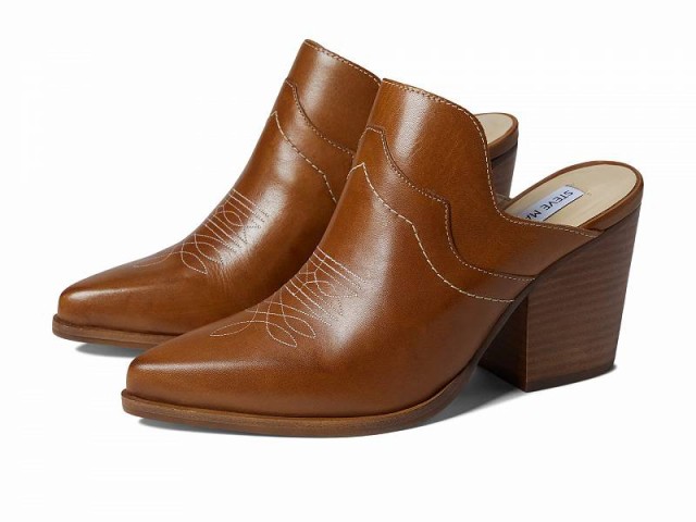 Steve Madden スティーブマデン レディース 女性用 シューズ 靴 ヒール Roseland Mule Cognac Leather【送料無料】