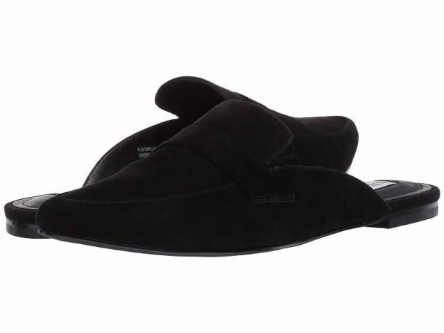 Steve Madden スティーブマデン レディース 女性用 シューズ 靴 ローファー ボートシューズ Flavor Flat Mule Black Suede【送料無料】