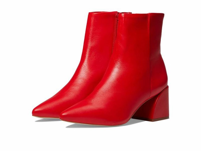 Steve Madden スティーブマデン レディース 女性用 シューズ 靴 ブーツ アンクル ショートブーツ Faris Bootie Red  Leather【送料無料】｜au PAY マーケット