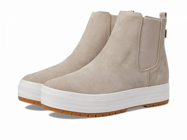 Keds ケッズ レディース 女性用 シューズ 靴 ブーツ チェルシーブーツ アンクル The Platform Chelsea Lug Taupe Suede【送料無料】