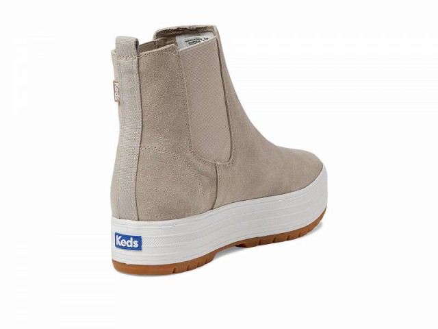 Keds ケッズ レディース 女性用 シューズ 靴 ブーツ チェルシーブーツ アンクル The Platform Chelsea Lug Taupe Suede【送料無料】