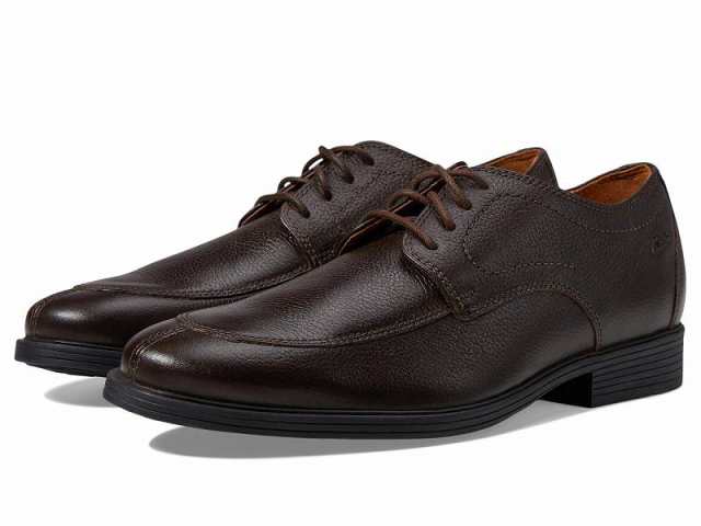 Clarks クラークス メンズ 男性用 シューズ 靴 オックスフォード 紳士靴 通勤靴 Whiddon Apron Dark Brown Tumbled【送料無料】