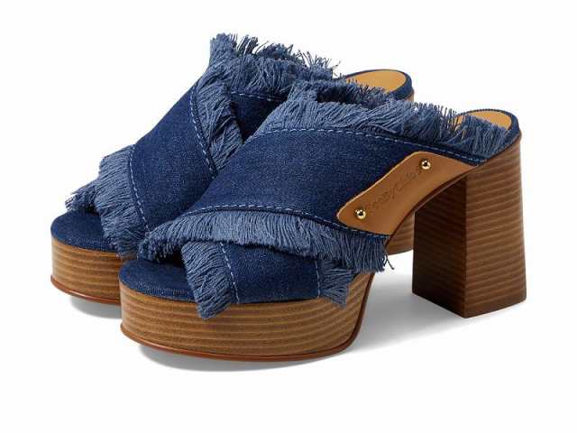 See by Chloe シー by クロエ レディース 女性用 シューズ 靴 ヒール Prue Denim Platform Blue【送料無料】