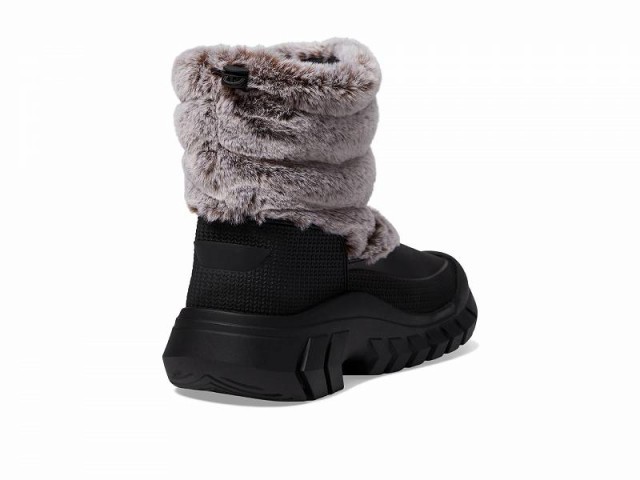 HUNTER ハンター レディース 女性用 シューズ 靴 ブーツ スノーブーツ Intrepid Short Faux Fur Snow Boot Black/Natural【送料無料】