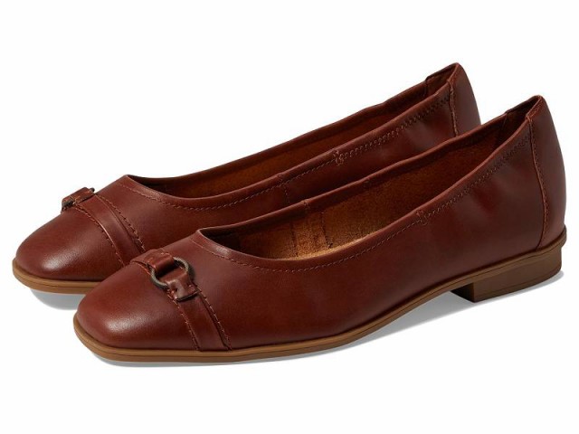 Clarks クラークス レディース 女性用 シューズ 靴 フラット Lyrical Sky Tan Leather【送料無料】