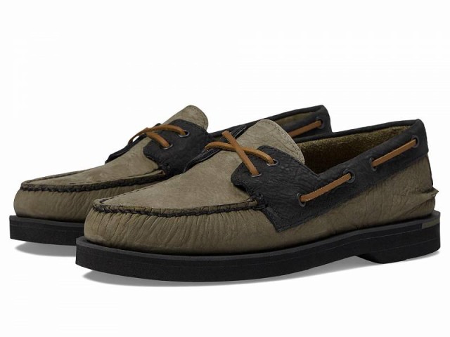 Sperry スペリー メンズ 男性用 シューズ 靴 ボートシューズ Authentic Original Double Sole Cross Lace Olive【送料無料】