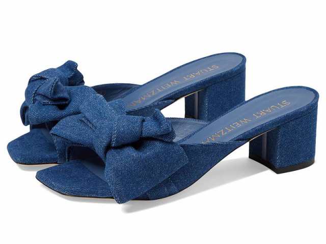 Stuart Weitzman スチュアートワイツマン レディース 女性用 シューズ 靴 ヒール Loveknot 50 Block Slide Indigo【送料無料】