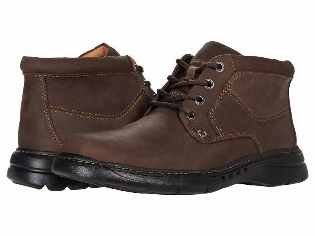 Clarks クラークス メンズ 男性用 シューズ 靴 ブーツ レースアップ 編み上げ Un Brawley Up Brown Oily Leather【送料無料】