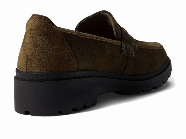 Clarks クラークス レディース 女性用 シューズ 靴 ローファー ボートシューズ Calla Ease Dark Olive Suede【送料無料】