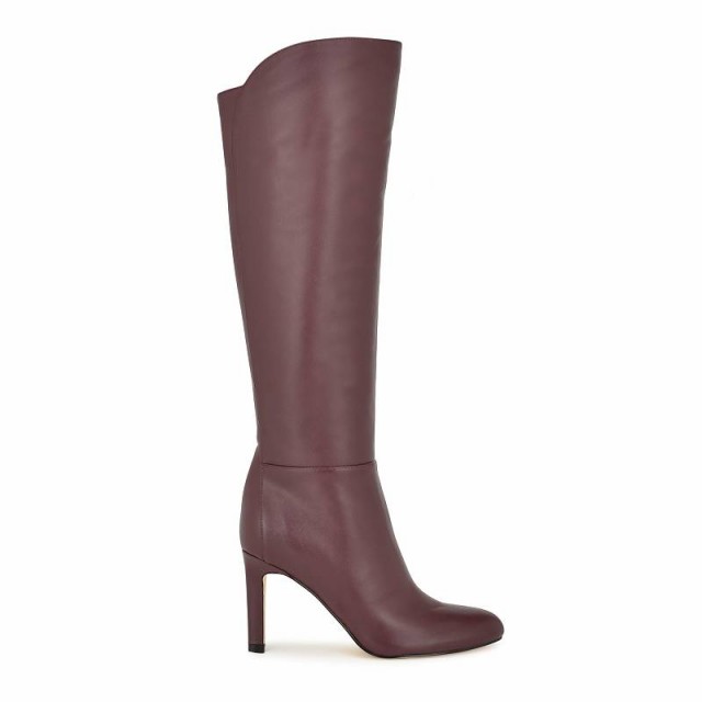 Nine West ナインウエスト レディース 女性用 シューズ 靴 ブーツ ロングブーツ Sancha Dark Red Leather【送料無料】