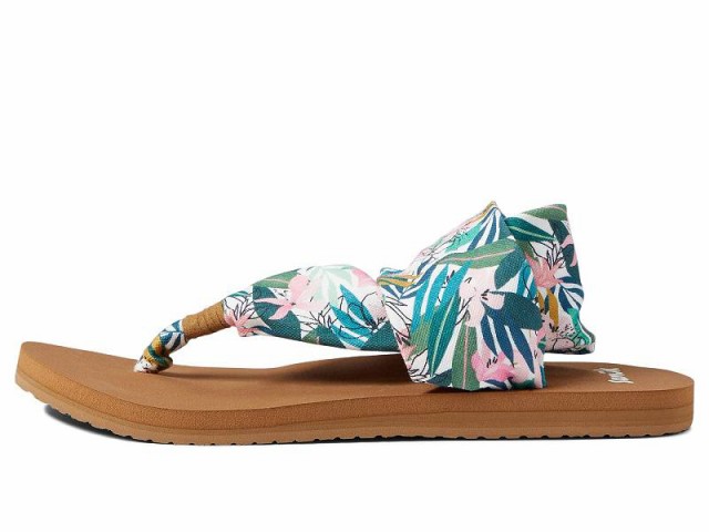 Sanuk Sling Soft Top Tropical Pink/Green 5 B (M)